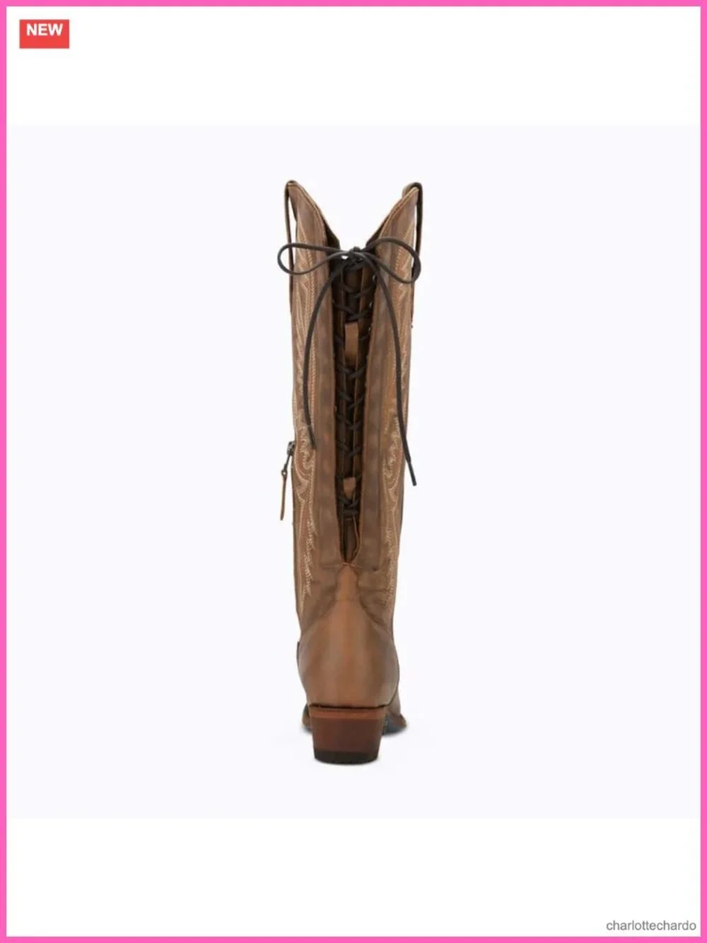 Over Knee Cowgirl Boots Faux Leather Adjustable Thigh High Low Heel